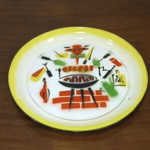 Metal Enamelware BBQ Tray, 1960s - Vintage!